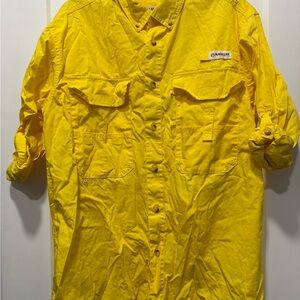 Magellan Outdoors Yellow Casual Button Down Shirt